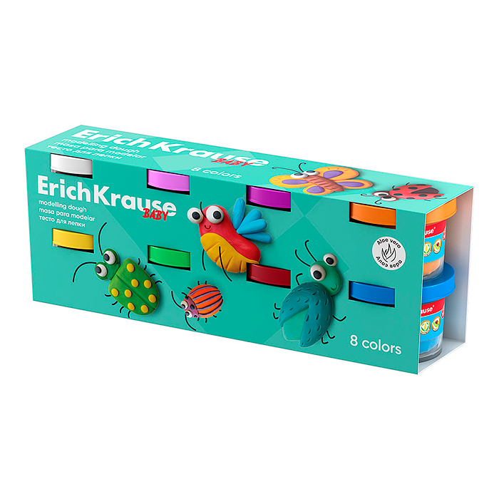 Тесто для лепки Baby с Алоэ Вера 8 цветов по 35 г Тесто для лепки Baby с Алоэ Вера 8 цветов по 35 г