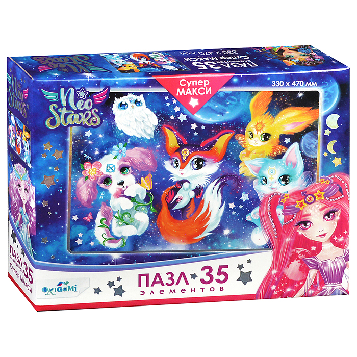 Пазл 35 "Neo Stars. Пушистые друзья" Пазл 35 "Neo Stars. Пушистые друзья"