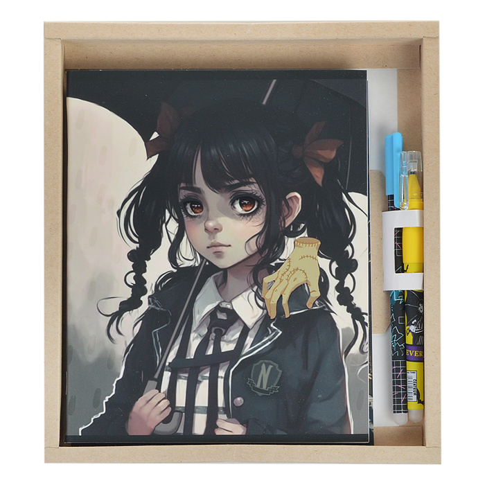 Набор. подарочный (тетрадь "Вэнсдэй", 48 л.+ ручка пиши-стирай 2 шт ) Набор. подарочный (тетрадь "Вэнсдэй", 48 л.+ ручка пиши-стирай 2 шт )