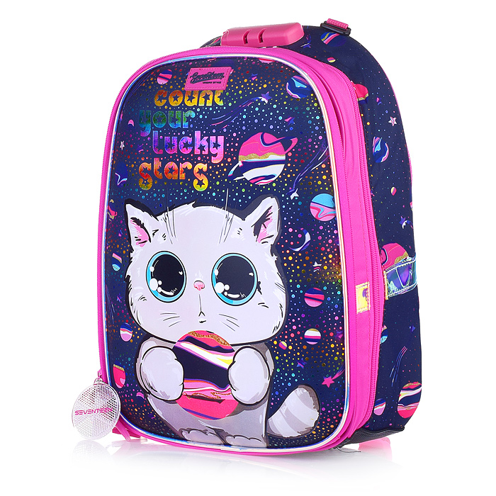 Ранец с кодовым замком. Seventeen Кот с планетой