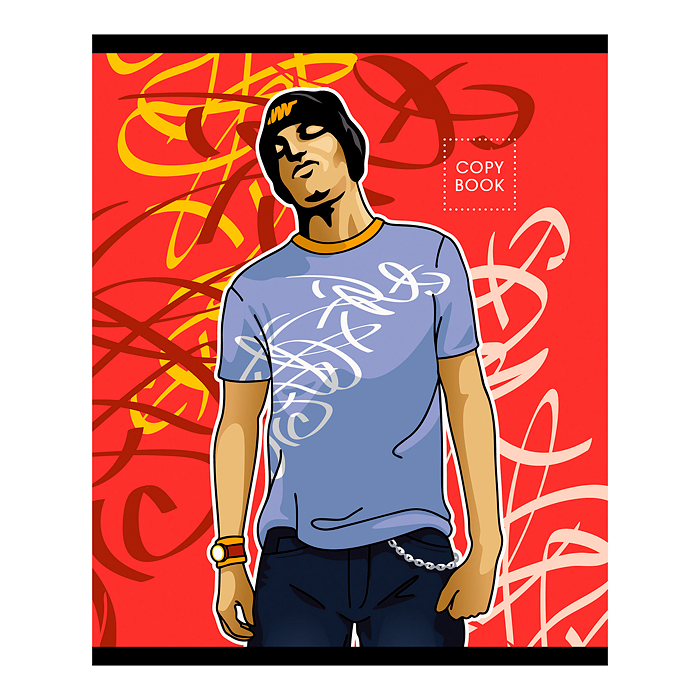 Тетрадь 48л. А5 скрепка, спец. линовка (точки) Street Team. 4 Тетрадь 48л. А5 скрепка, спец. линовка (точки) Street Team. 4