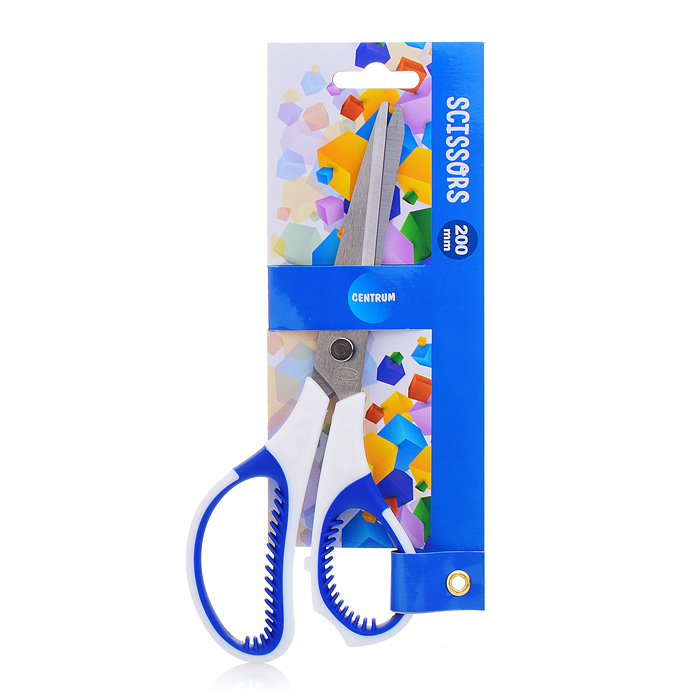 Фото к товару Ножницы 20 см (ручки ассорти,пластик) Ножницы 20 см (ручки ассорти,пластик)