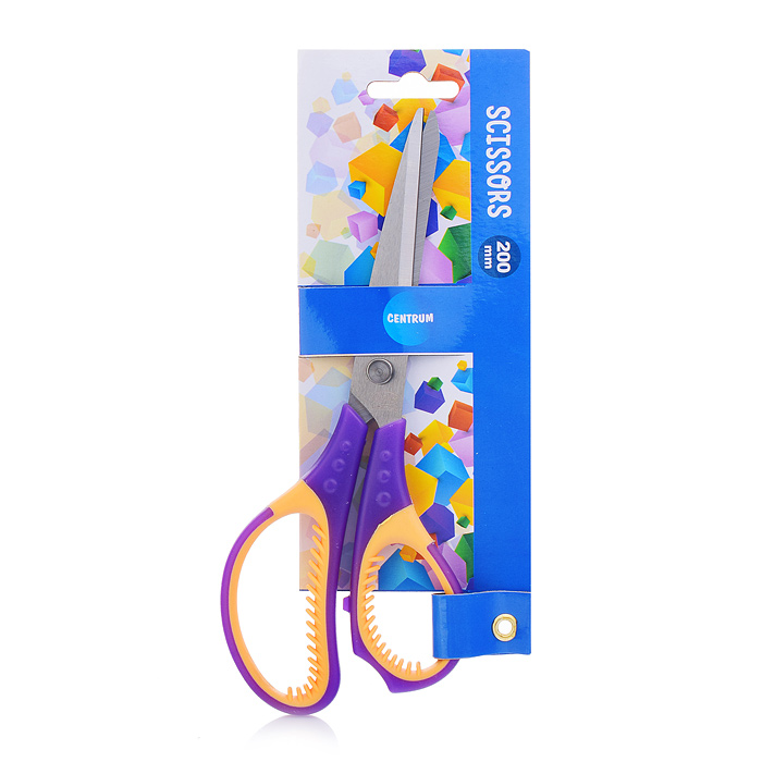 Фото к товару Ножницы 20 см (ручки ассорти,пластик) Ножницы 20 см (ручки ассорти,пластик)