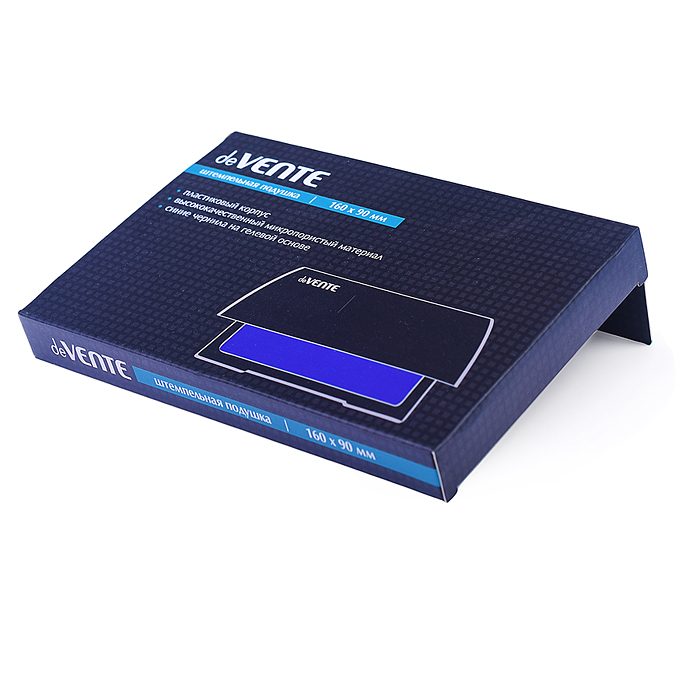 Фото к товару Штемпельная подушка 160x90 мм, на гелевой основе, синяя, в картонной коробке Штемпельная подушка 160x90 мм, на гелевой основе, синяя, в картонной коробке