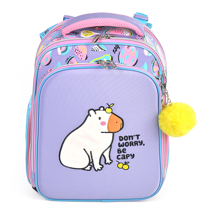 Фото к товару Рюкзак "Premier. Capybara" школьный жесткий 37x28x18 см (17 л) вес 1000 г, 2 отделения на м Рюкзак "Premier. Capybara" школьный жесткий 37x28x18 см (17 л) вес 1000 г, 2 отделения на м