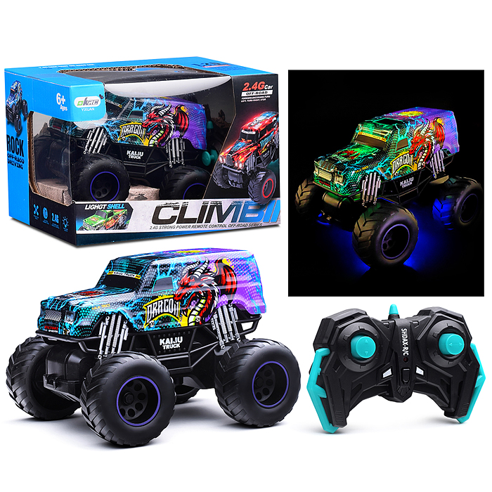 Машина KM665-3A "Граффити монстр" р/у, 27 MHz, в коробке