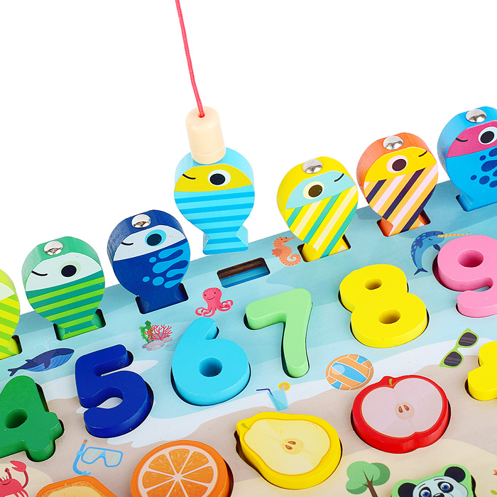 Фото к товару Набор D1163 "Сортер-Вкладыш" MAXI с магнитной рыбалкой Набор D1163 "Сортер-Вкладыш" MAXI с магнитной рыбалкой