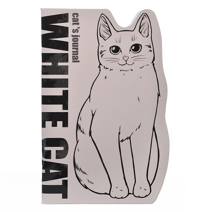 Записная книжка с вырубкой "Белый кот" (140х215мм, 48л, Софт тач с выб.УФ-лаком) Записная книжка с вырубкой "Белый кот" (140х215мм, 48л, Софт тач с выб.УФ-лаком)