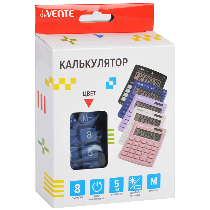 Фото к товару Калькулятор настольный, 105x127x21 мм, 8 разрядный, автоматическое вычисление ква Калькулятор настольный, 105x127x21 мм, 8 разрядный, автоматическое вычисление ква