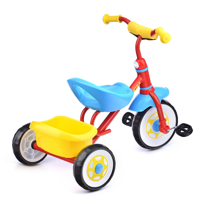 Фото к товару Велосипед трехколесный Rocket, колеса EVA 9"/7", цвет красный/синий Велосипед трехколесный Rocket, колеса EVA 9"/7", цвет красный/синий