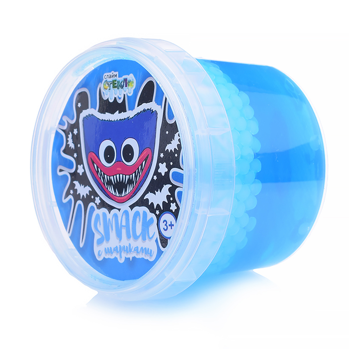 Слайм "Стекло" Smaсk 90 гр, голубой с шариками
