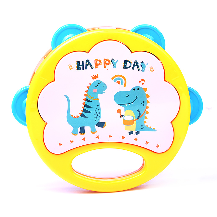 Бубен 8838-9 "Веселые динозаврики" в пакете Бубен 8838-9 "Веселые динозаврики" в пакете