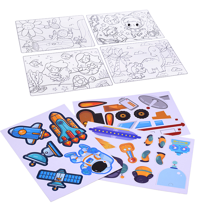 Фото к товару Доска для рисования 5 в 1 B101 "Космические приключения" в коробке Доска для рисования 5 в 1 B101 "Космические приключения" в коробке