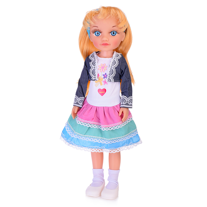 Фото к товару Кукла 5410 "Сонечка" озвученная, в можной одежде, в пакете Кукла 5410 "Сонечка" озвученная, в можной одежде, в пакете