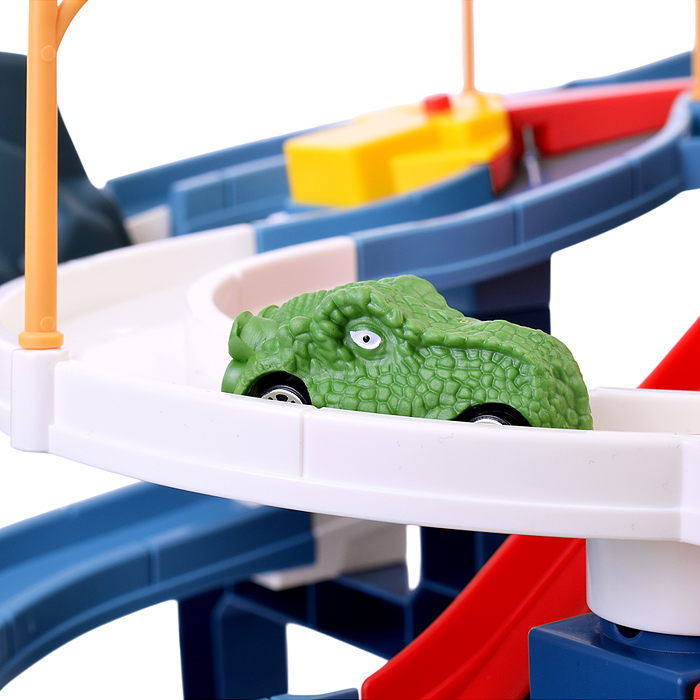 Фото к товару Паркинг-Трек 6603A "Городская эстакада с динозаврами" в коробке Паркинг-Трек 6603A "Городская эстакада с динозаврами" в коробке