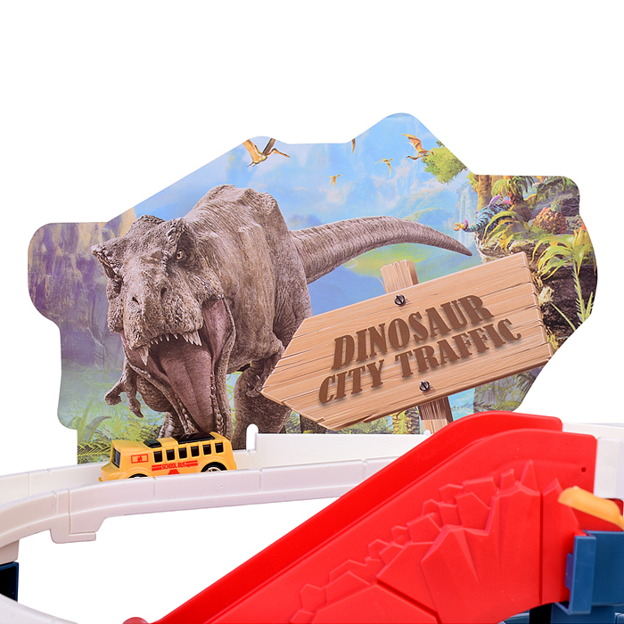 Фото к товару Паркинг-Трек 6603A "Городская эстакада с динозаврами" в коробке Паркинг-Трек 6603A "Городская эстакада с динозаврами" в коробке