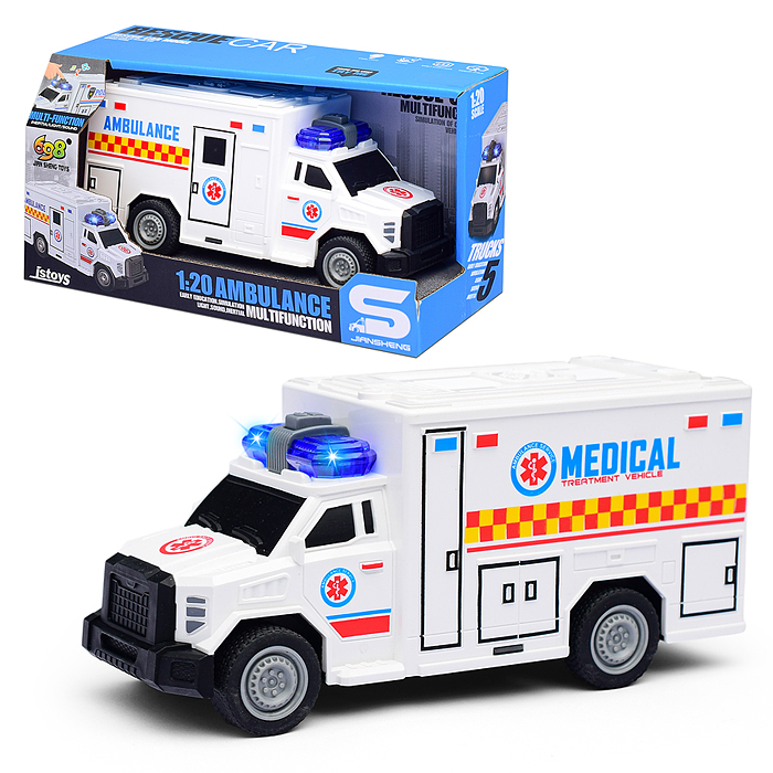 Машина JS165 "Реанимация" 1:20 (свет, звук) в коробке