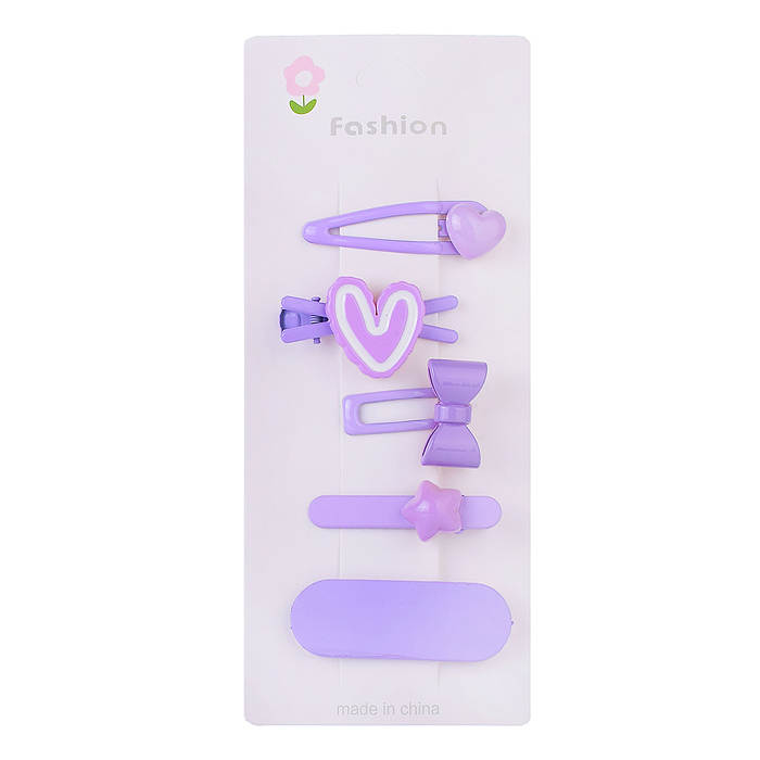 Фото к товару Набор заколок для волос 00-3889 "Смайлики" в пакете Набор заколок для волос 00-3889 "Смайлики" в пакете