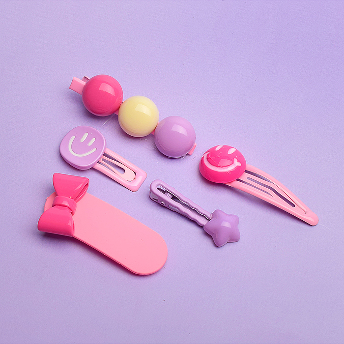 Фото к товару Набор заколок для волос 00-3889 "Смайлики" в пакете Набор заколок для волос 00-3889 "Смайлики" в пакете