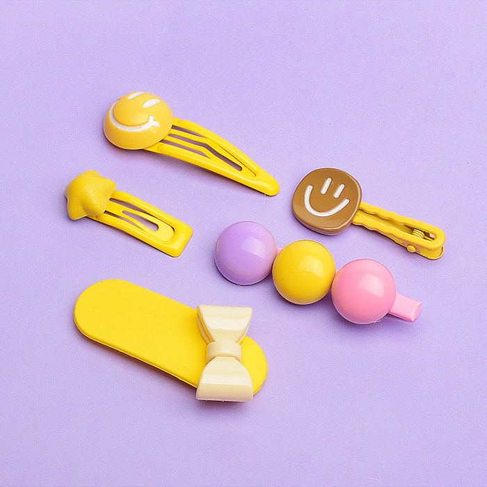 Фото к товару Набор заколок для волос 00-3889 "Смайлики" в пакете Набор заколок для волос 00-3889 "Смайлики" в пакете