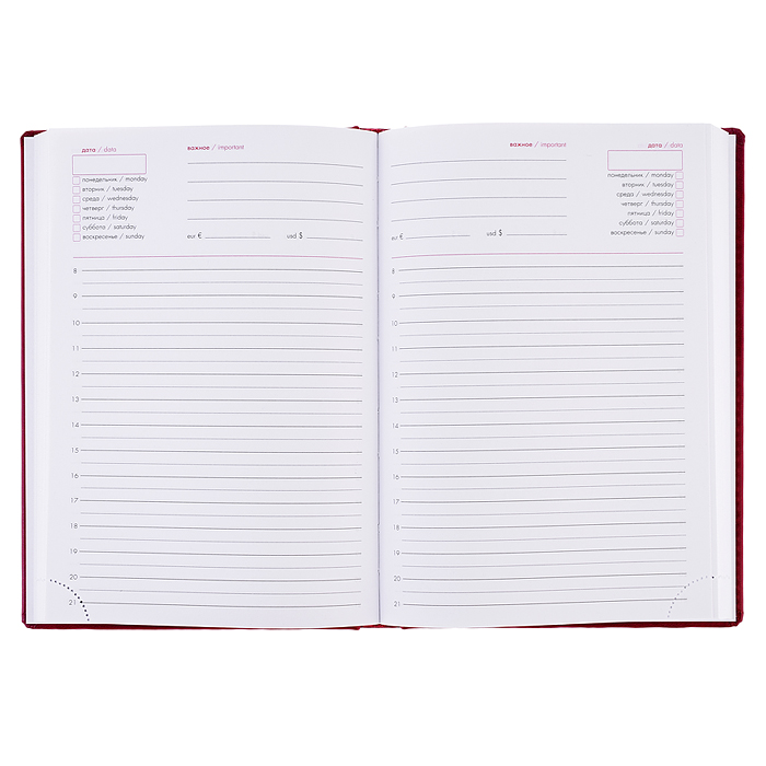 Фото к товару Ежедневник недатированный 176л А5ф Ляссе "CAPRICE PRESTIGE" Бордо Ежедневник недатированный 176л А5ф Ляссе "CAPRICE PRESTIGE" Бордо