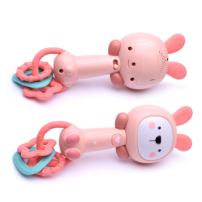 Погремушка Y0014-1 "Заюшка" на батарейках, в коробке