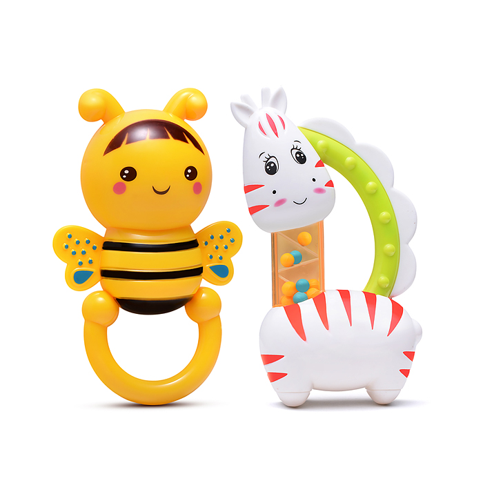 Набор погремушек Y0054 "Пчеленок с жирафиком" в пакете