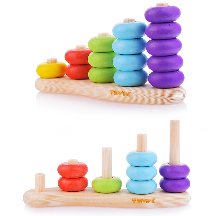 Сортер "Цветные колечки" (16 деталей) Сортер "Цветные колечки" (16 деталей)