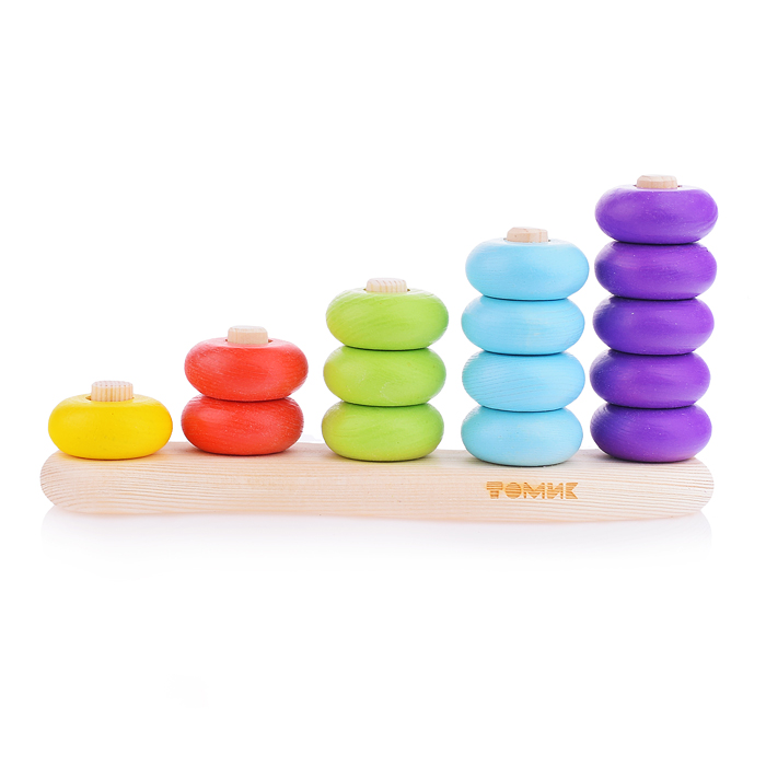 Фото к товару Сортер "Цветные колечки" (16 деталей) Сортер "Цветные колечки" (16 деталей)