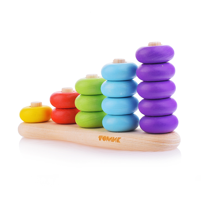 Фото к товару Сортер "Цветные колечки" (16 деталей) Сортер "Цветные колечки" (16 деталей)