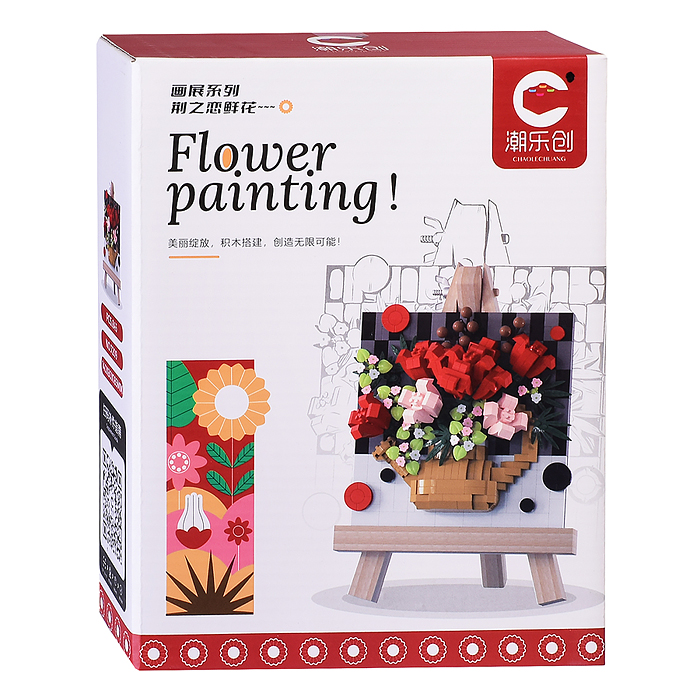 Конструктор 7209 "Мольберт с цветами" (845 дет.) в коробке