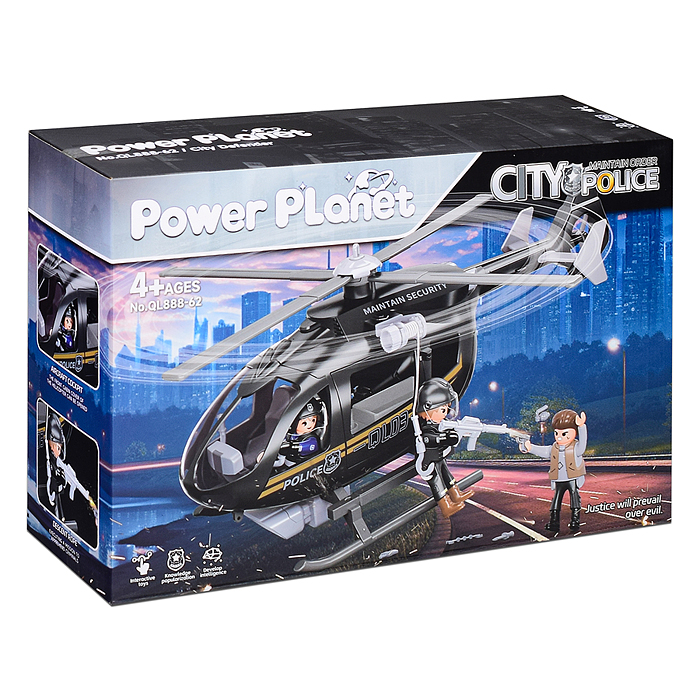 Конструктор QL888-62 "Городская полиция. Задержание" в коробке