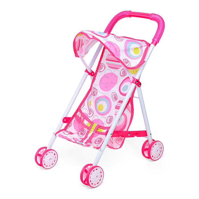 Коляска кукольная 935B-13 прогулочная, цвет розовый