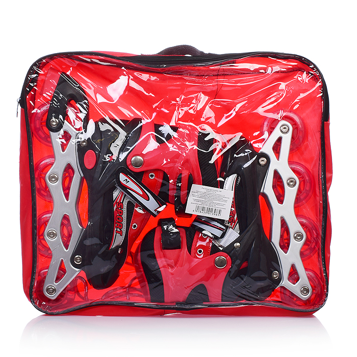 Фото к товару Ролики детские U001747Y (размер S) красные, в сумке Ролики детские U001747Y (размер S) красные, в сумке