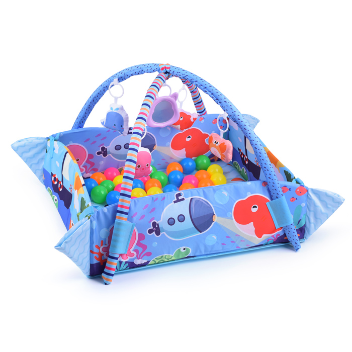 Фото к товару Детский развивающий коврик 668-146 "Морские жители" с бортиками и шариками, в коробке Детский развивающий коврик 668-146 "Морские жители" с бортиками и шариками, в коробке