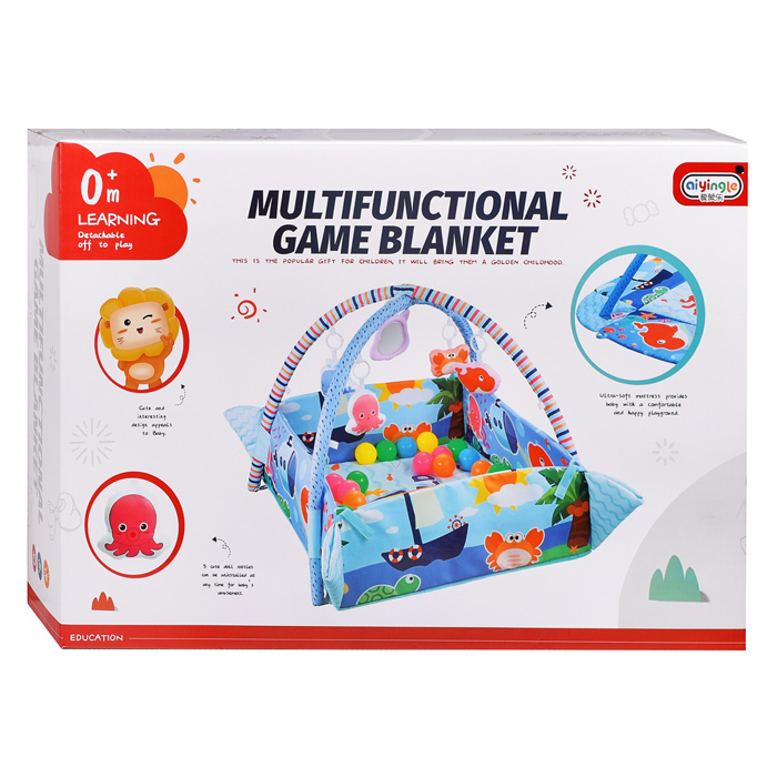 Фото к товару Детский развивающий коврик 668-146 "Морские жители" с бортиками и шариками, в коробке Детский развивающий коврик 668-146 "Морские жители" с бортиками и шариками, в коробке