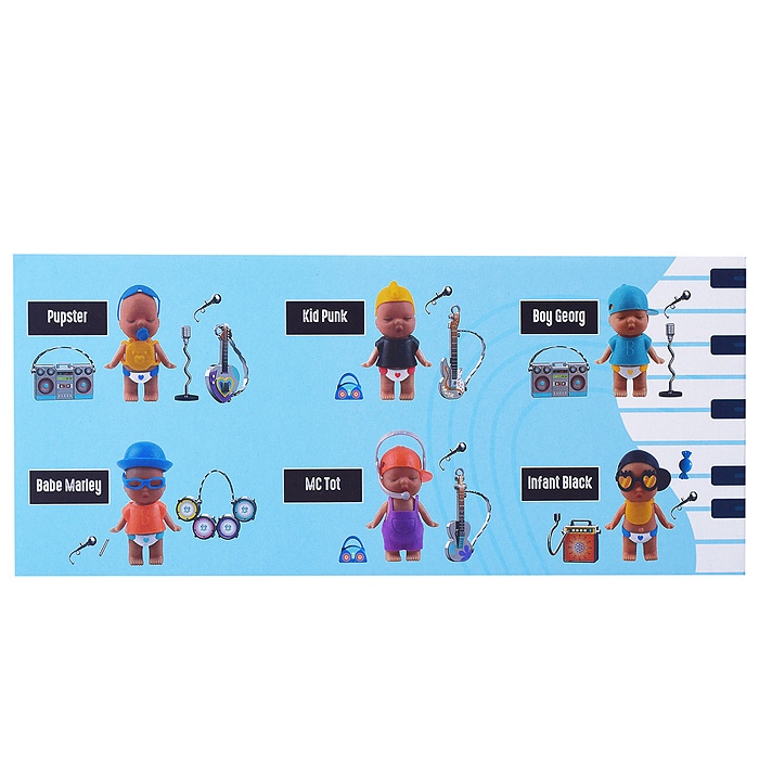 Пупс с аксессуарами "Baby rock" в асс. 6 видов, в кор.