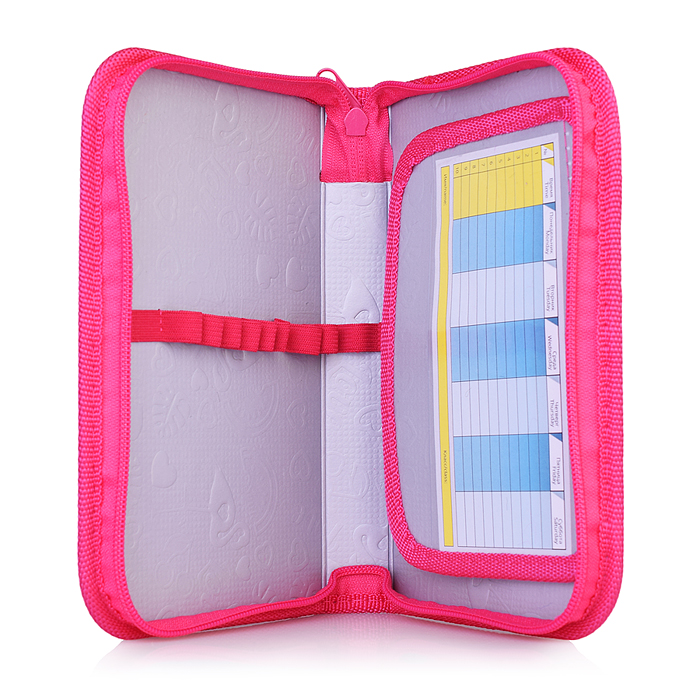 Пенал односекционный большой с откидной планкой печать на ткани "Фруктовая вышивка" 130/200 