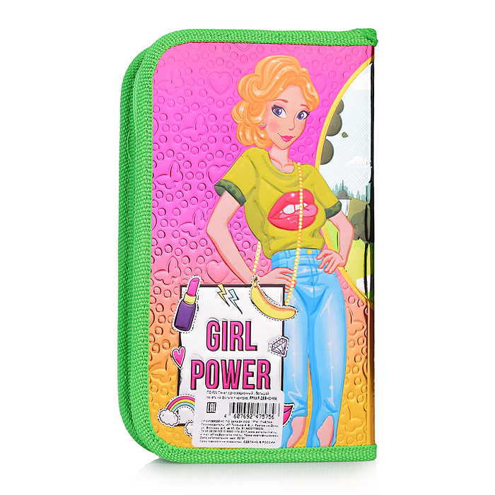 Фото к товару Пенал односекционный большой, печать на фольге+конгрев "Яркая девочка" 190/115 Пенал односекционный большой, печать на фольге+конгрев "Яркая девочка" 190/115