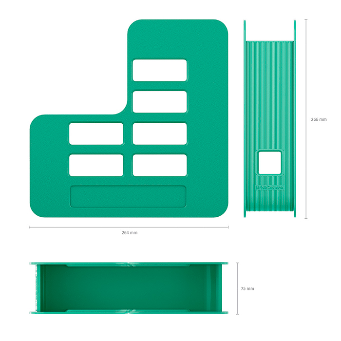 Подставка для бумаг вертикальная пластиковая Techno, Powder, 75мм, оливковая