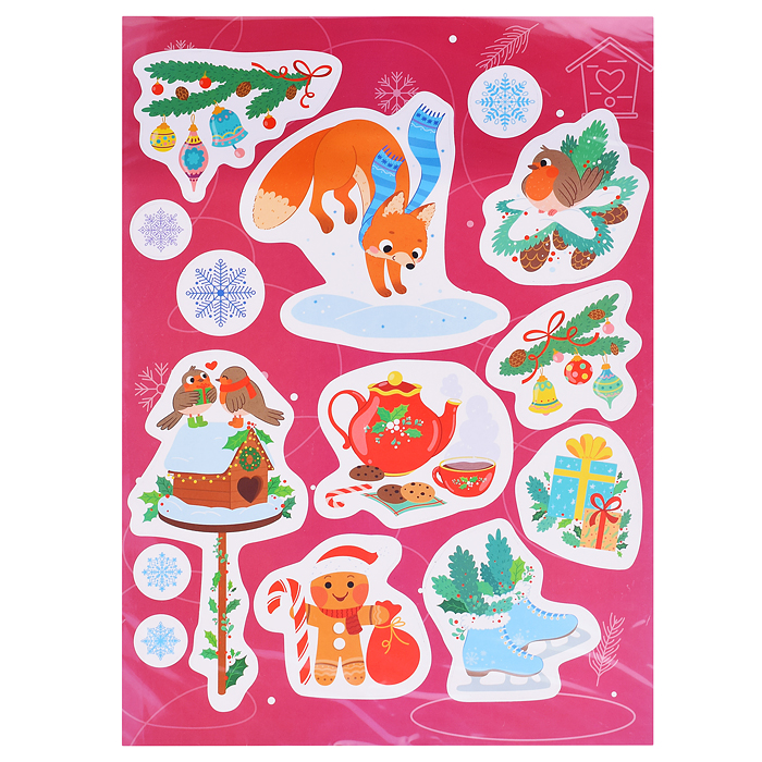 Набор настенных наклеек "Лисичка и друзья" Набор настенных наклеек "Лисичка и друзья"