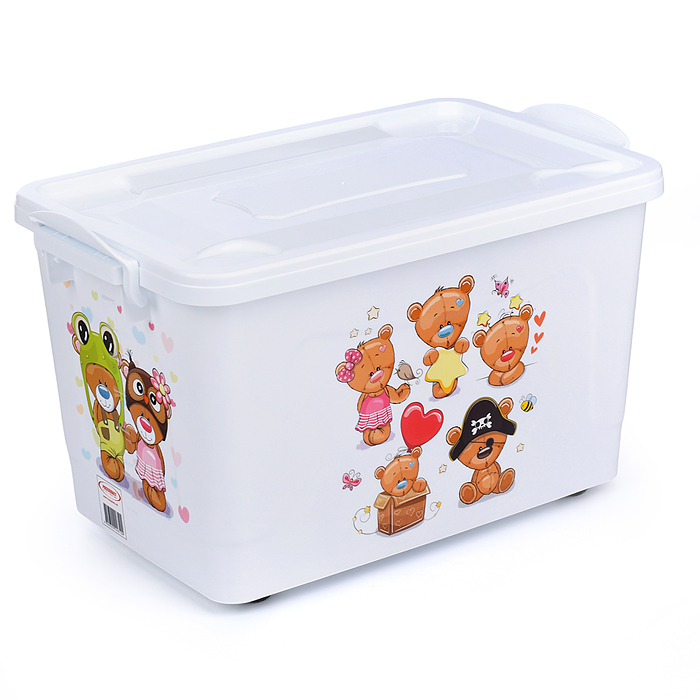 Контейнер 6 (35 л) "Медвежата" белый / белый / белый Контейнер 6 (35 л) "Медвежата" белый / белый / белый
