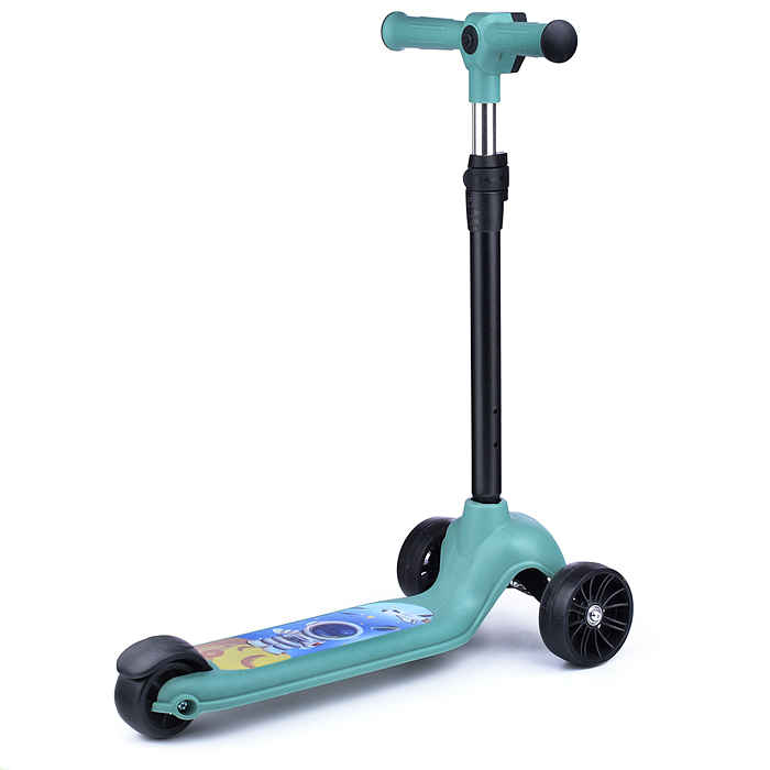 Фото к товару Самокат 3-х колесный ROCKET, зеленый Самокат 3-х колесный ROCKET, зеленый