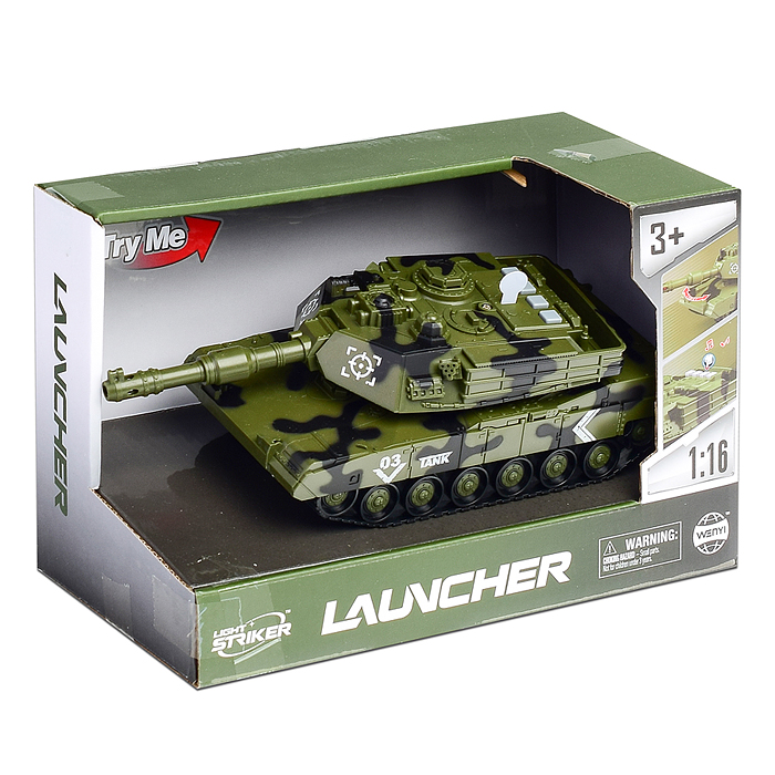Танк WY410A "Боевой" 1:16 (свет, звук) в коробке