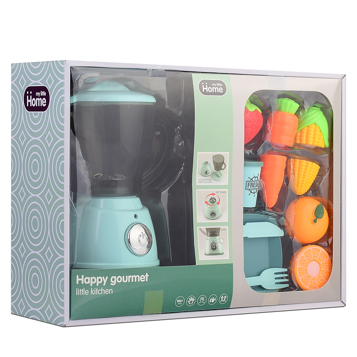 Фото к товару Бытовая техника A1007-6 "Соковыжималка" с кухонными приборами и набором продуктов , бирюзовый Бытовая техника A1007-6 "Соковыжималка" с кухонными приборами и набором продуктов , бирюзовый