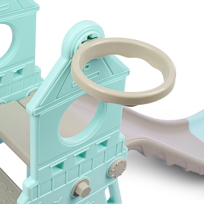 Фото к товару Горка детская UT0114 "Башня" (цвет мятный) Горка детская UT0114 "Башня" (цвет мятный)