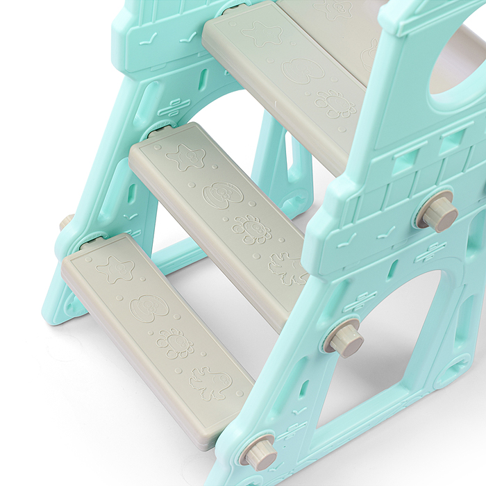 Фото к товару Горка детская UT0114 "Башня" (цвет мятный) Горка детская UT0114 "Башня" (цвет мятный)