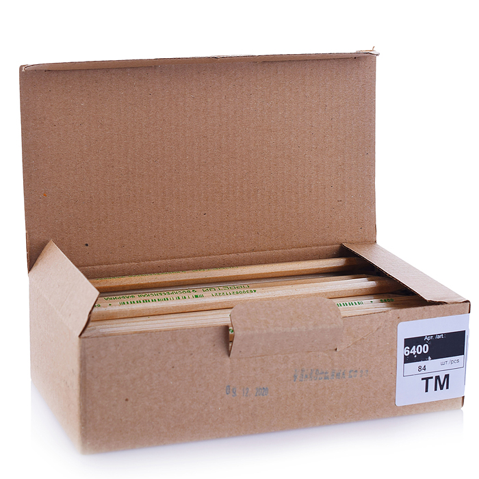 Карандаш графитный, ТМ (HB) заточенный "Простой" 