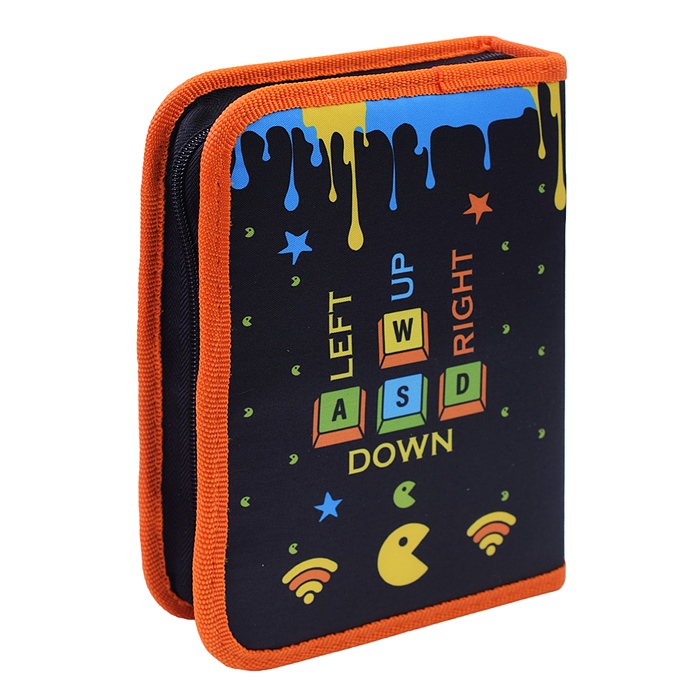 Пенал 200х140мм 1 отделение на молнии с 2-мя откид. планками "Old gamer" 