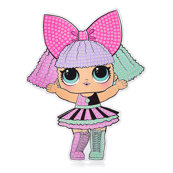 Фото к товару Алмазная мозаика фигурная куколки "Модницы" Алмазная мозаика фигурная куколки "Модницы"